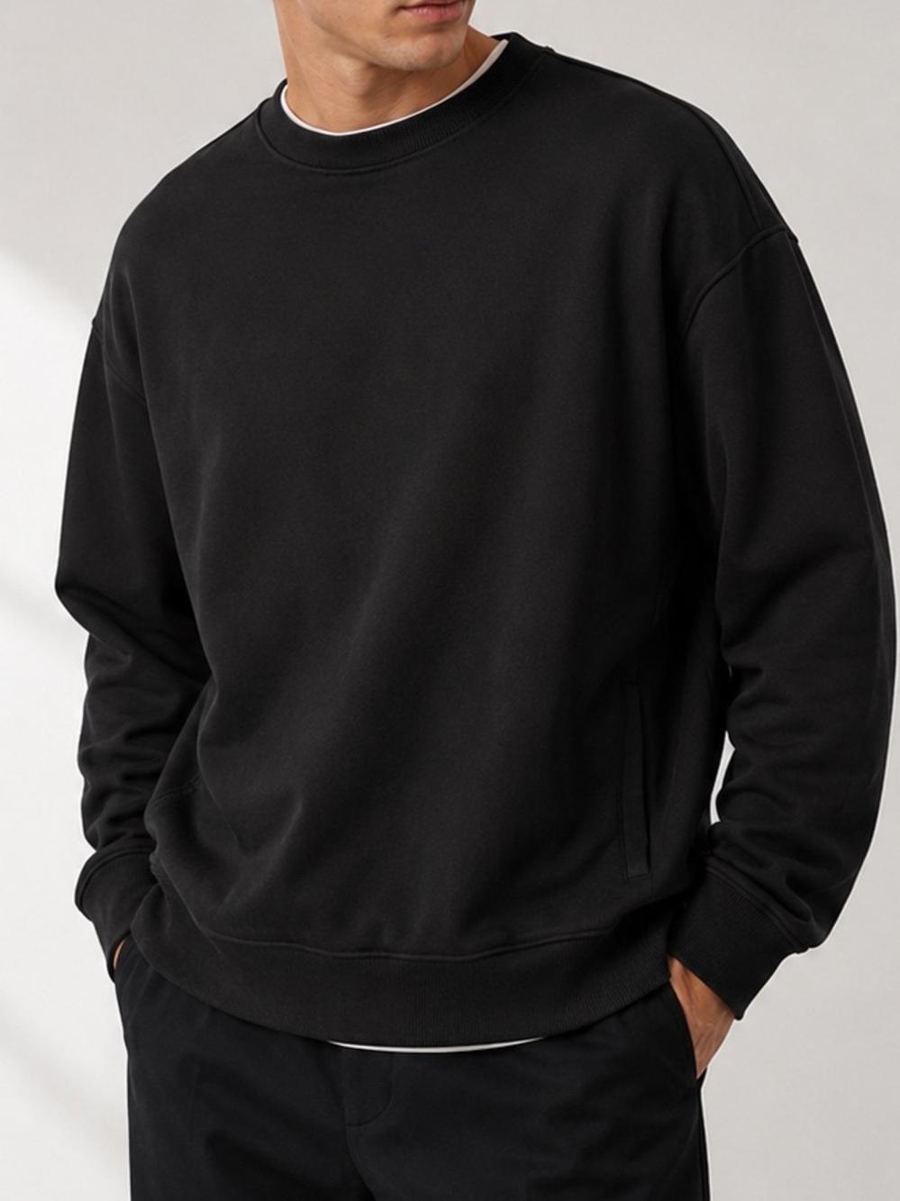 Plenum Studio Relaxed Fit Crewneck Sweatshirt Size XL - Black - Picture 10 of 10